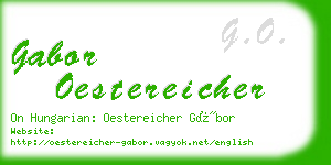 gabor oestereicher business card